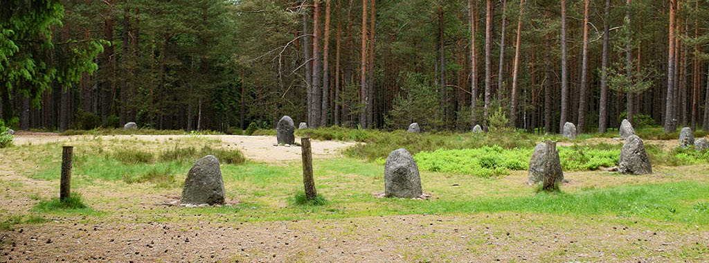 Kręgi kamienne - miejscowość Grzybnica. Stone circles - Grzybnica locality.