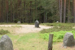 Kręgi kamienne - miejscowość Grzybnica. Stone circles - Grzybnica locality.